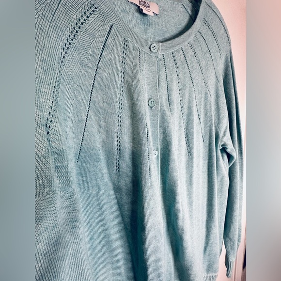 Croft & Barrow Women’s Turquoise Long Sleeve Cardigan Lightweight Size PXL NWT - Picture 8 of 10